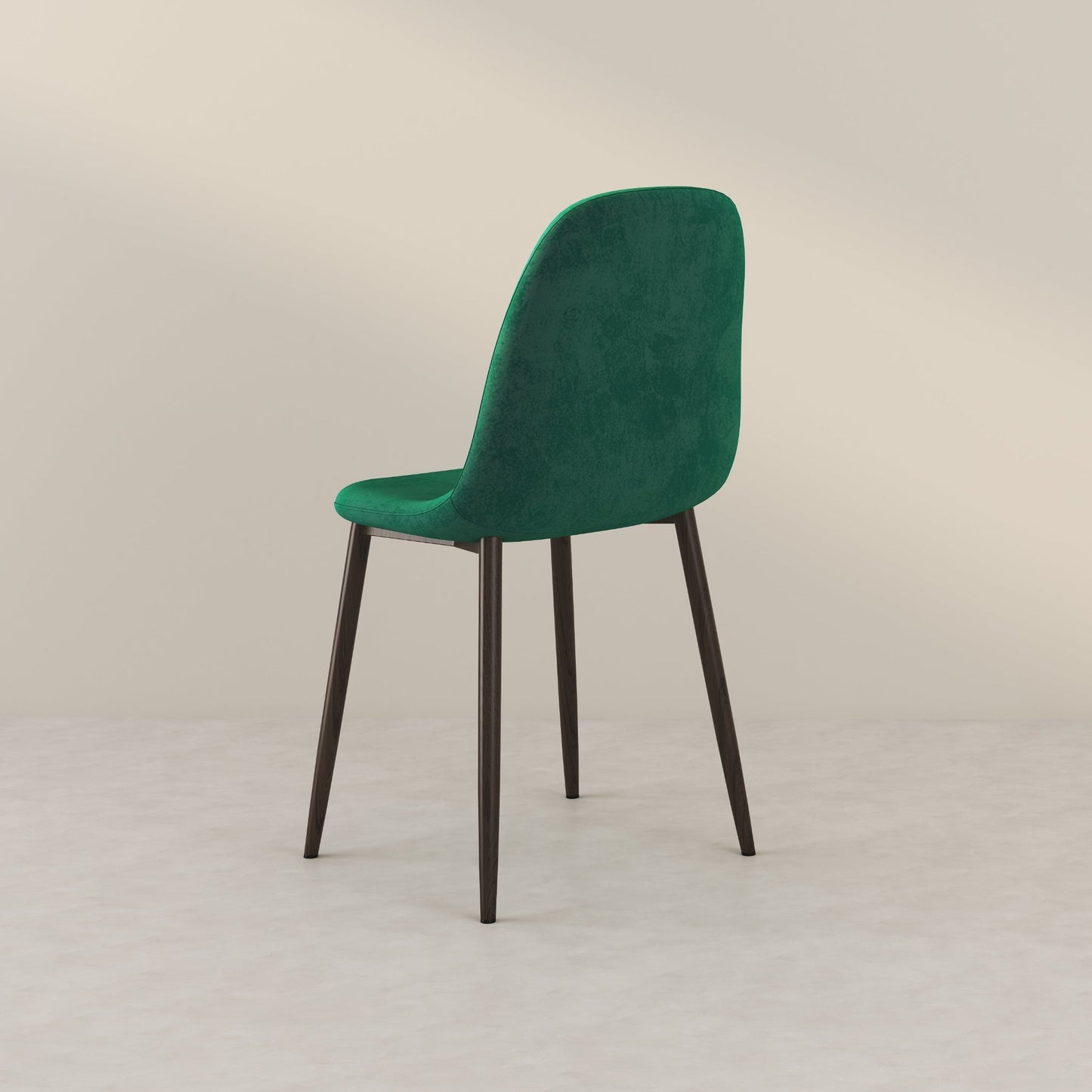 Sedia Sera Velvet con gambe in rovere