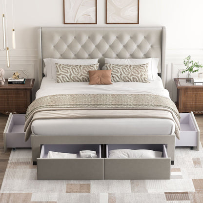 Letto contenitore Brittany a 4 cassetti