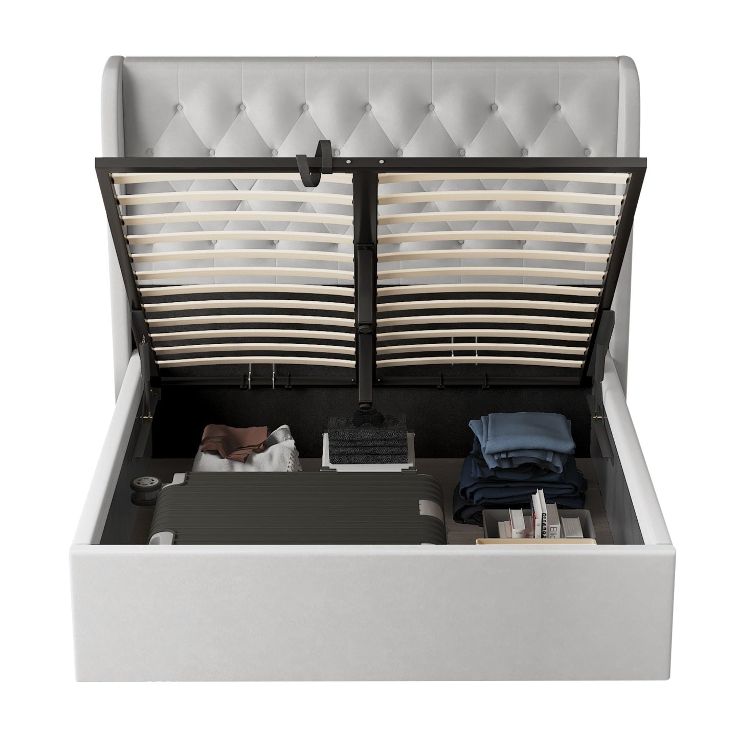 Letto contenitore sollevabile Brittany