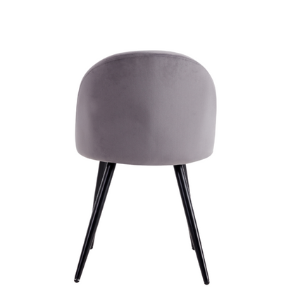 Sedia Alan Velvet con gambe nere