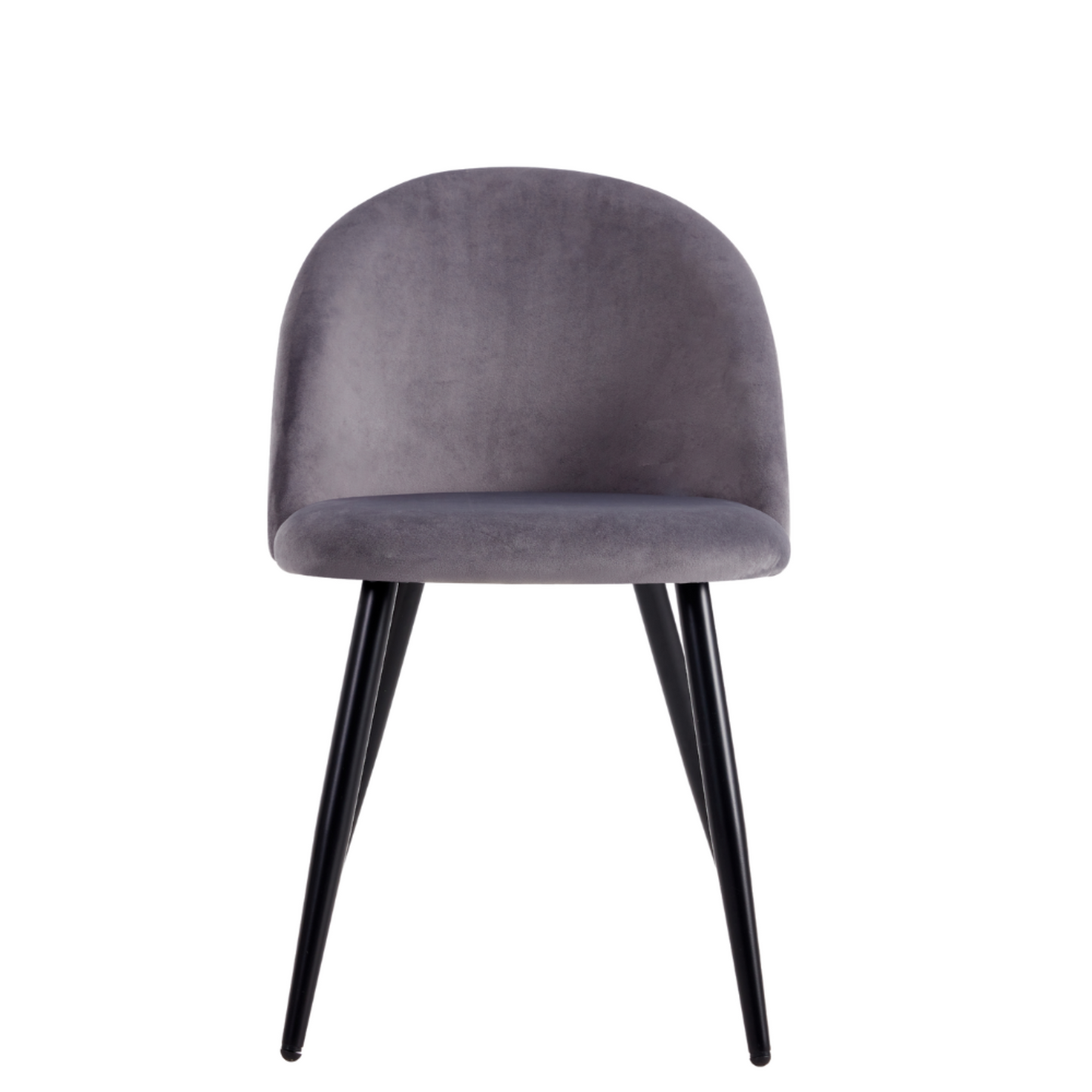 Sedia Alan Velvet con gambe nere