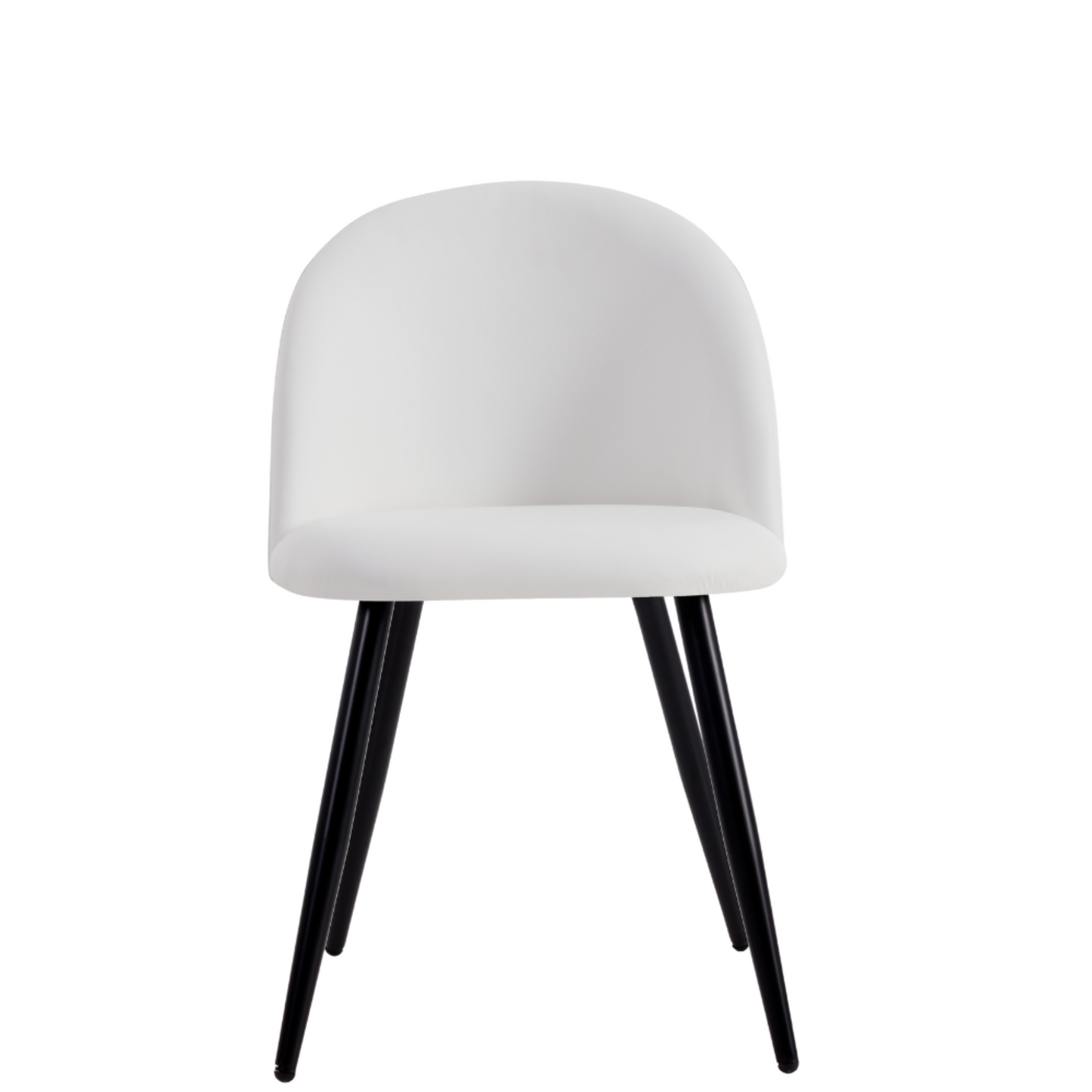 Sedia Alan PU con gambe nere