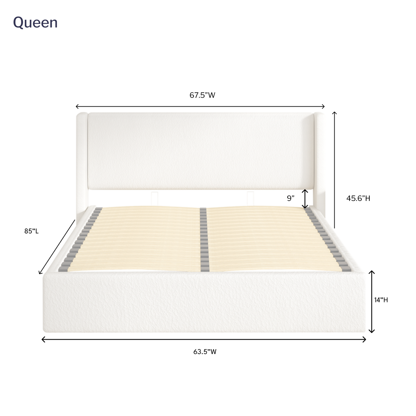 Letto contenitore sollevabile Aura