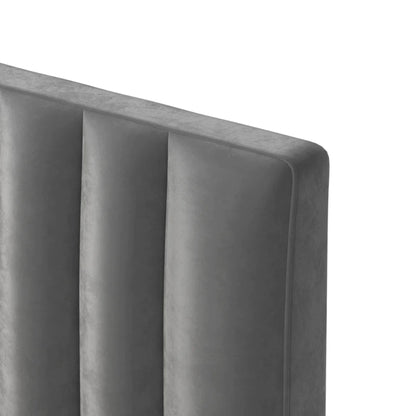 Letto a piattaforma in velluto Ava 