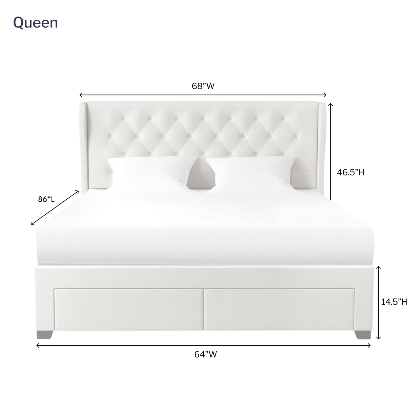 Letto contenitore Brittany a 4 cassetti