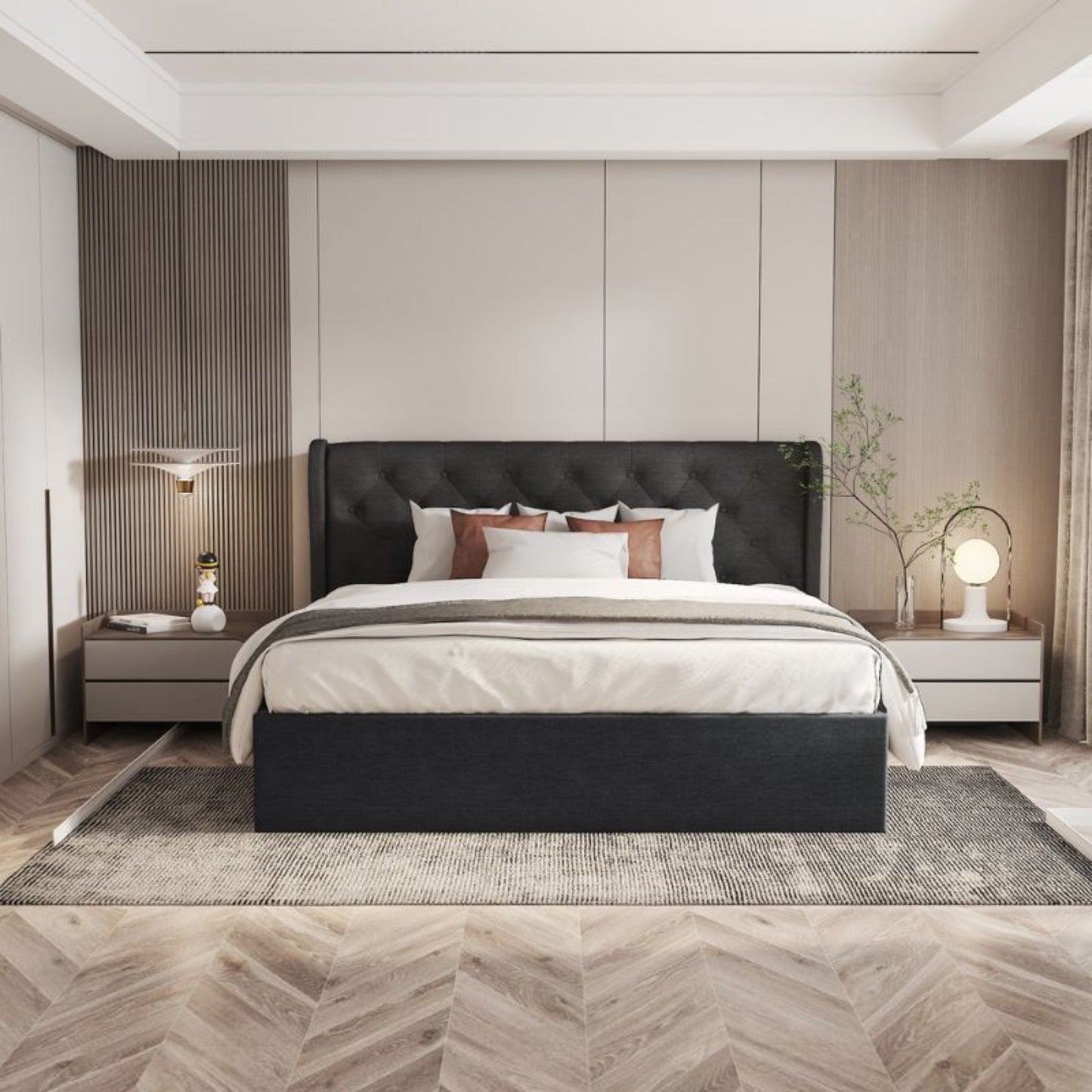 Letto contenitore sollevabile Brittany