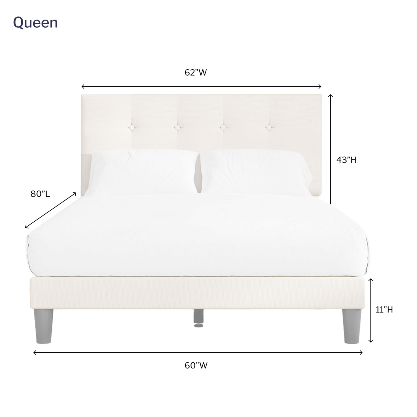 Letto a piattaforma Dora 