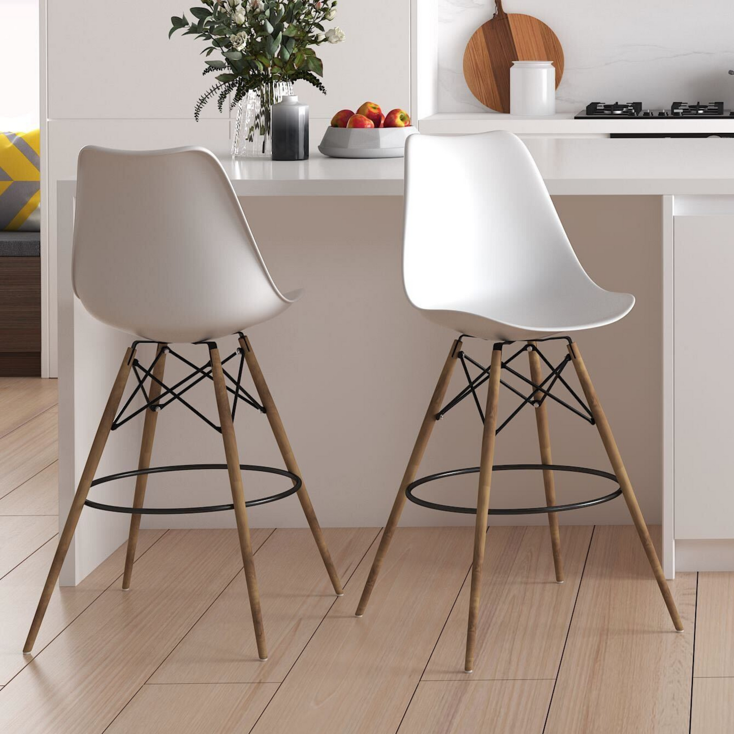 Sgabello da bar Eiffel bianco