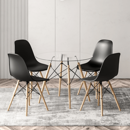 Tavolo da pranzo in vetro Eiffel