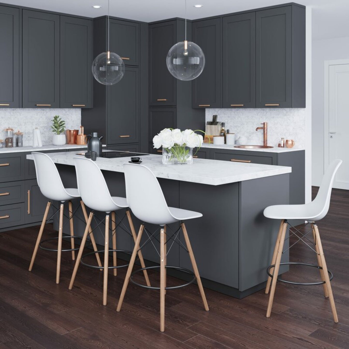 Sgabello da bar Eiffel bianco