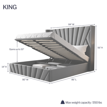 Letto contenitore sollevabile Fez