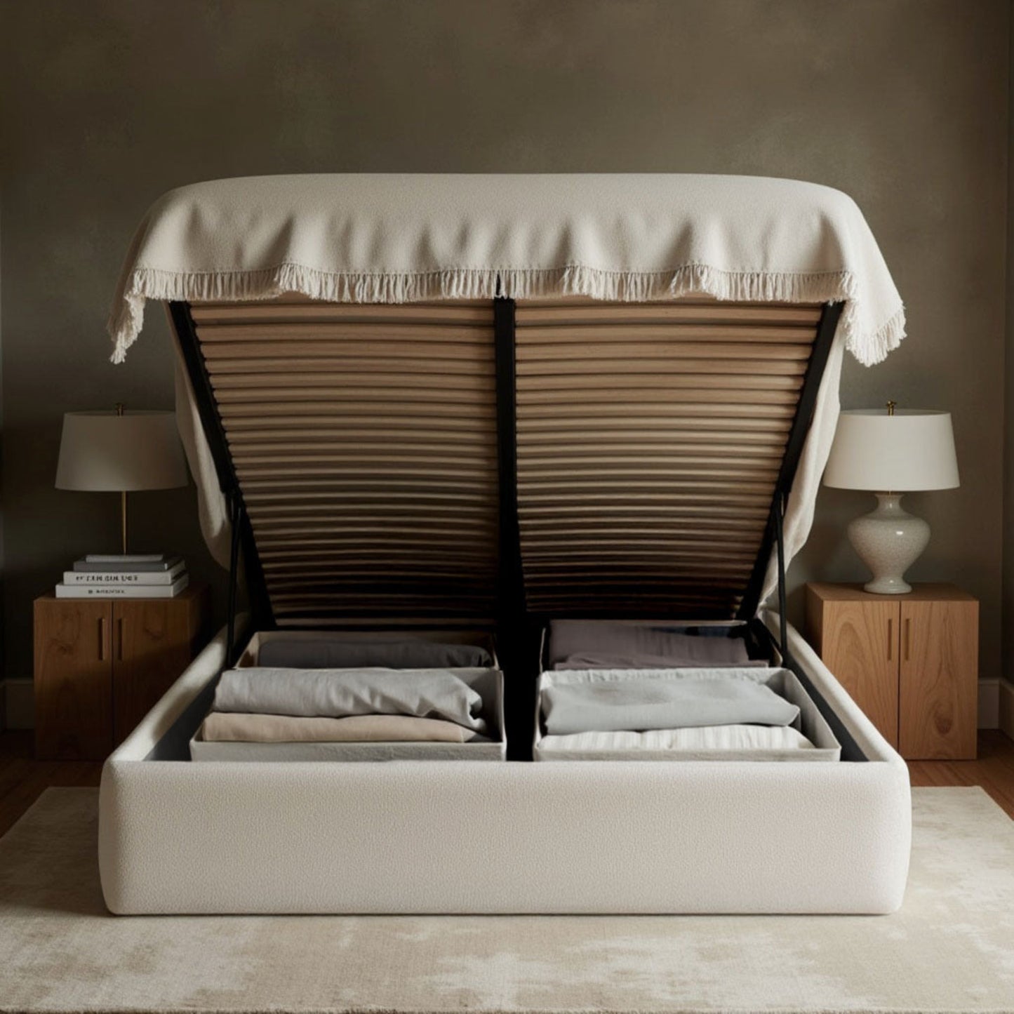 Letto contenitore sollevabile Lunel