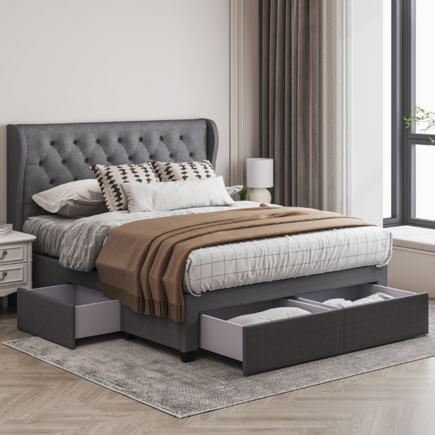 Letto contenitore Brittany a 4 cassetti