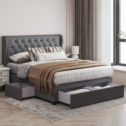 Letto contenitore Brittany a 4 cassetti