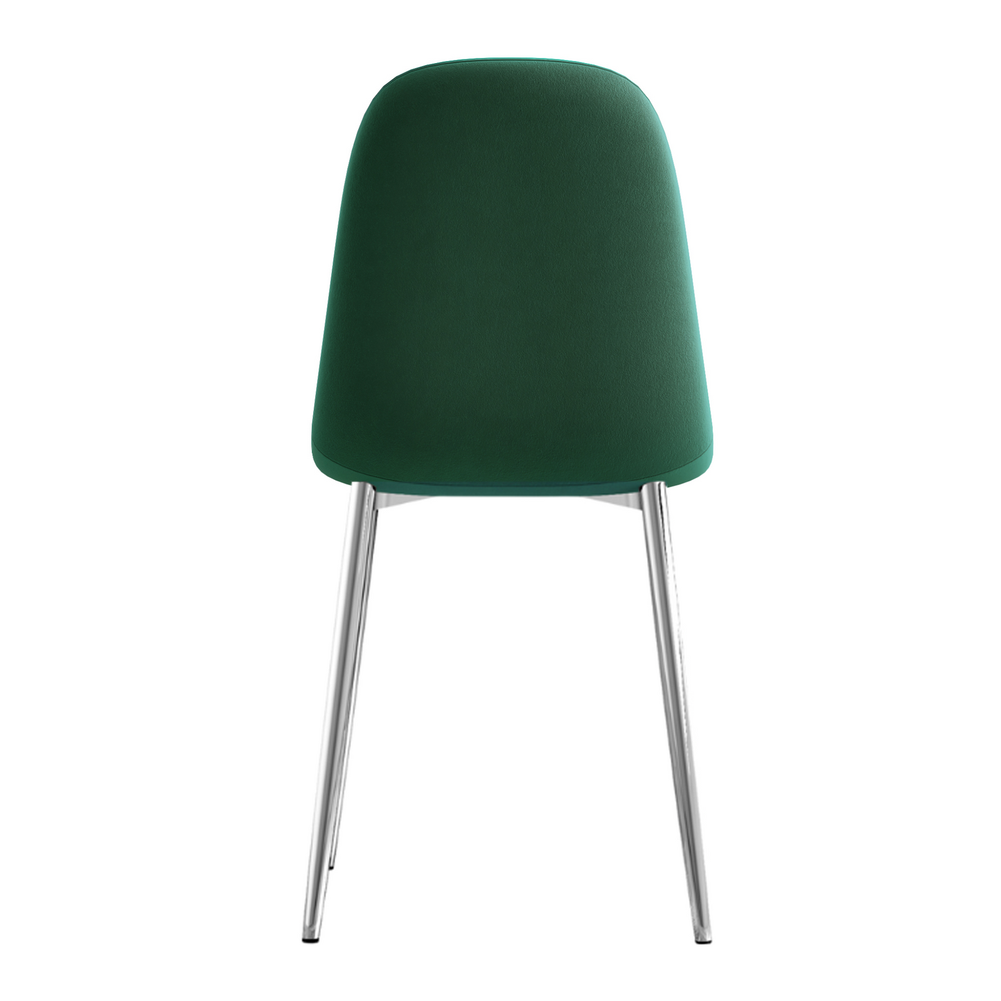 Sedia Sera Jade Velvet con gambe cromate