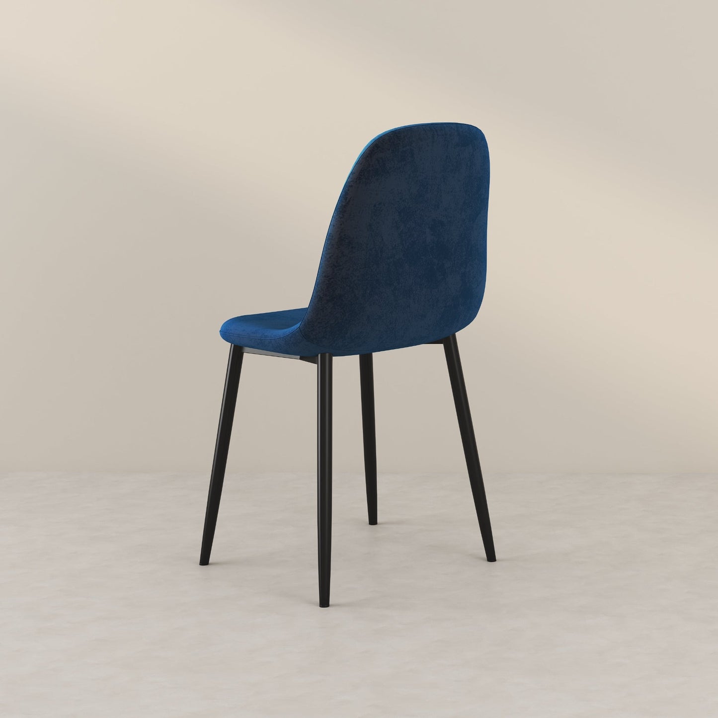 Sedia Sera Velvet con gambe nere