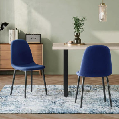 Sedia Sera Velvet con gambe nere