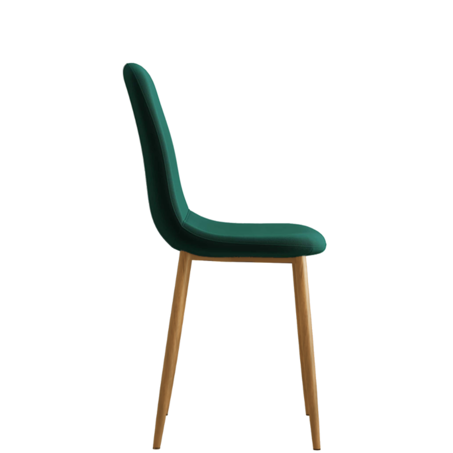 Sedia Sera Velvet con gambe impiallacciate