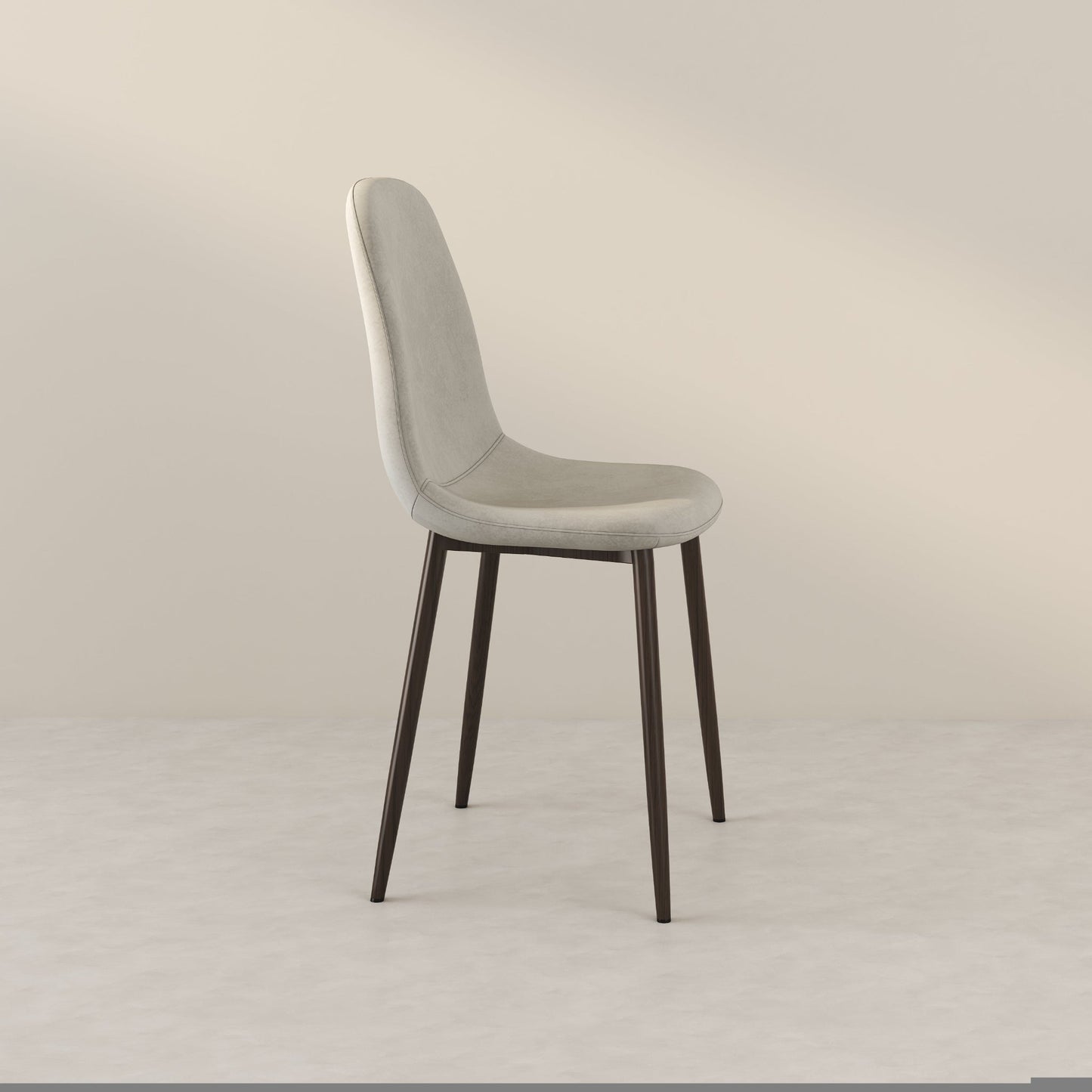 Sedia Sera Velvet con gambe in rovere