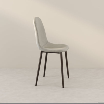 Sedia Sera Velvet con gambe in rovere