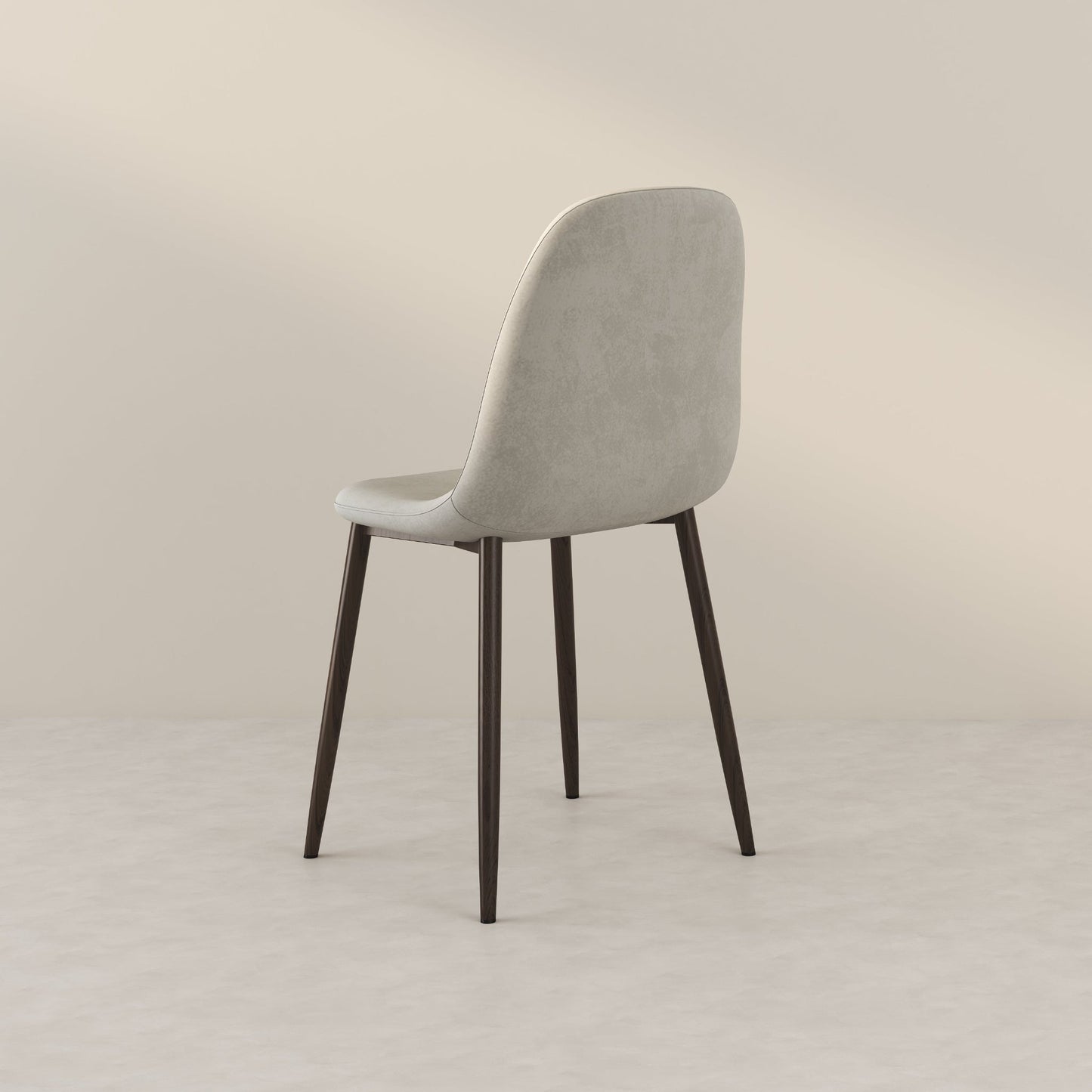 Sedia Sera Velvet con gambe in rovere