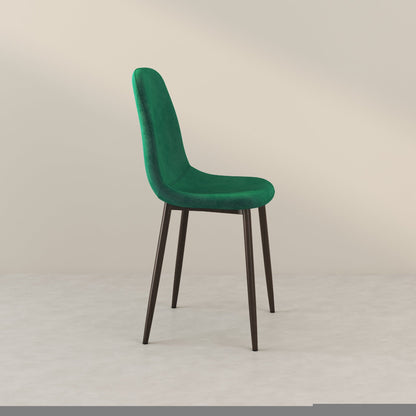 Sedia Sera Velvet con gambe in rovere