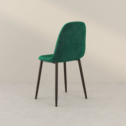 Sedia Sera Velvet con gambe in rovere