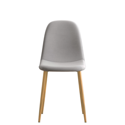 Sedia Sera Velvet con gambe impiallacciate