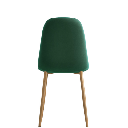 Sedia Sera Velvet con gambe impiallacciate