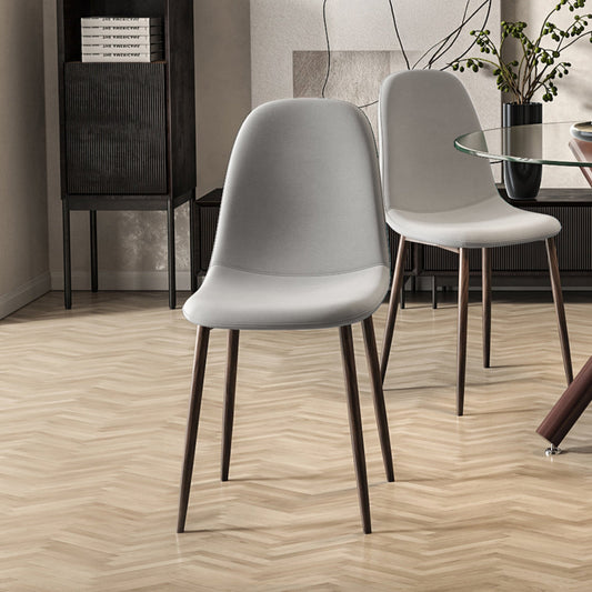 Sedia Sera Velvet con gambe in rovere