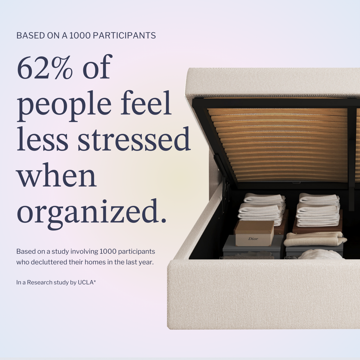 Letto contenitore sollevabile Aura