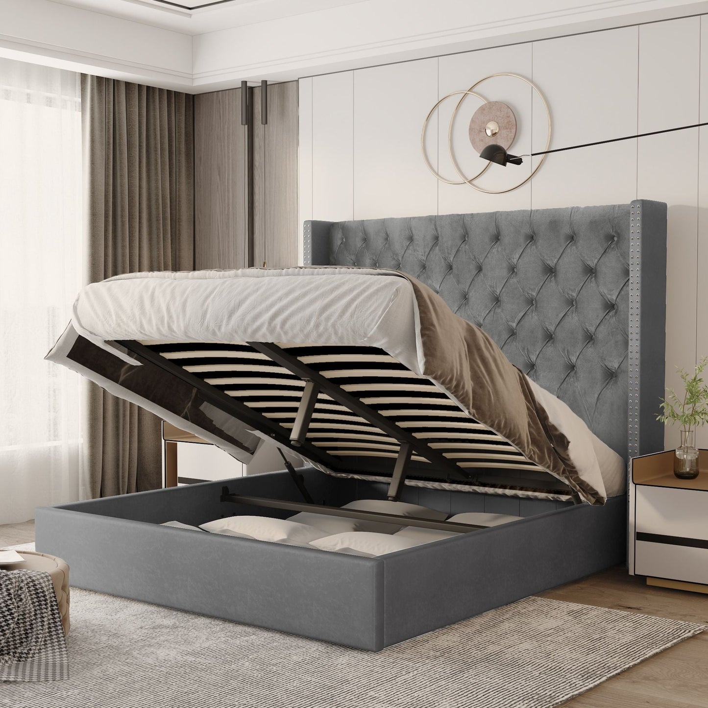 Letto contenitore sollevabile Tracy